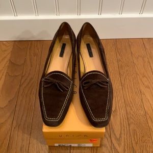 Women’s brown loafer.